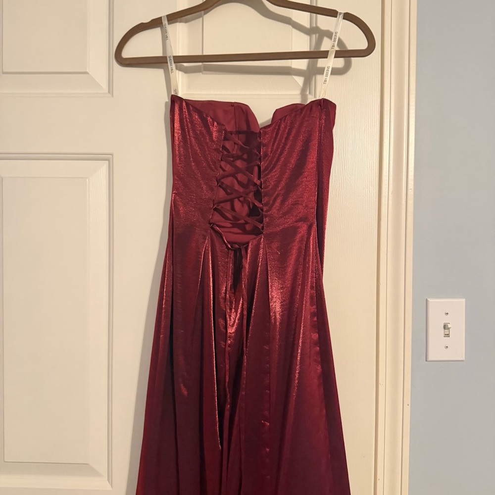 Sale! Prom Dress on Sale!! Wine Red Sherri Hill - Picture 9 of 13